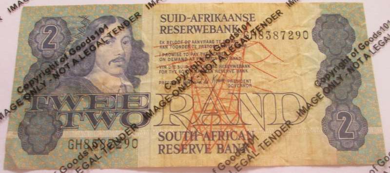 Two Rand Republic of South Africa Serial Nr GH8387290