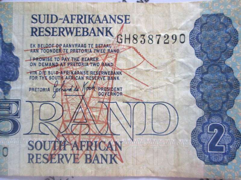 Two Rand Republic of South Africa Serial Nr GH8387290