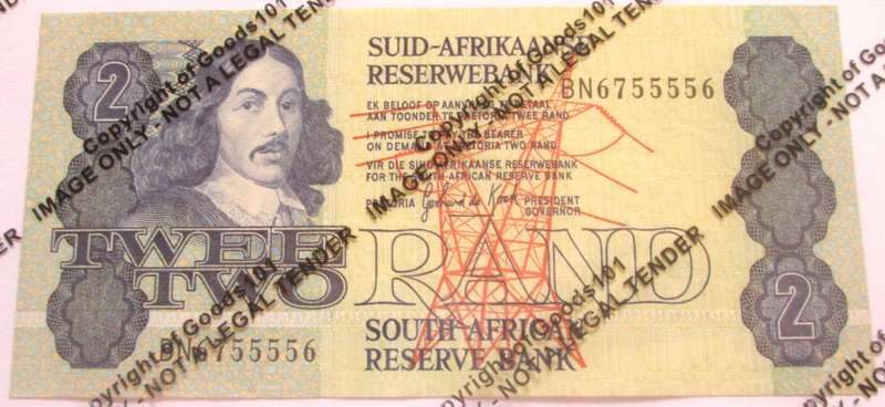 Two Rand Republic of South Africa Serial Nr BN6755556