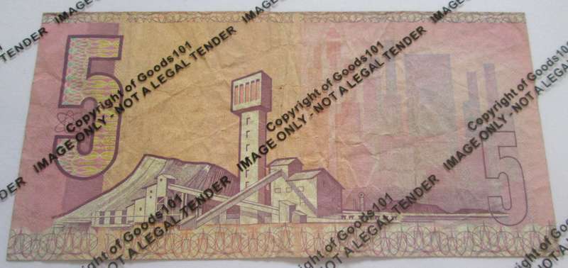 Five Rand Republic of South Africa Serial Nr B7 32 121698