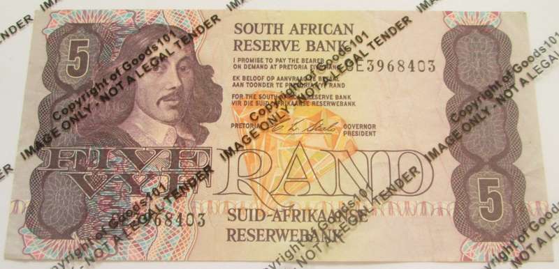 Five Rand Republic of South Africa Serial Nr CE3968403