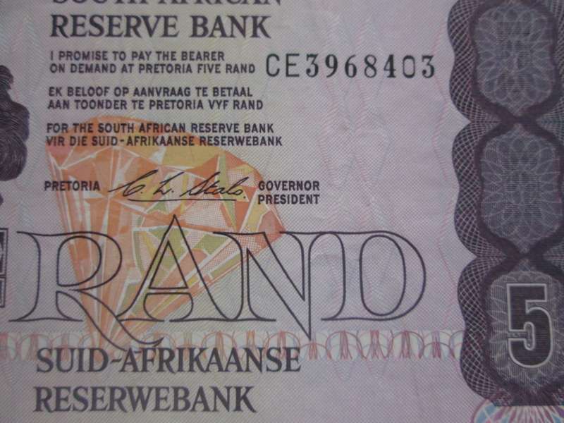 Five Rand Republic of South Africa Serial Nr CE3968403