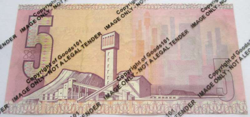 Five Rand Republic of South Africa Serial Nr BA4291707