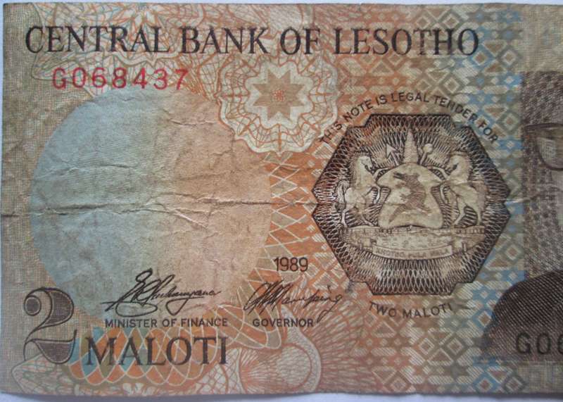 1989 Lesotho 2 Maloti Nr G068437