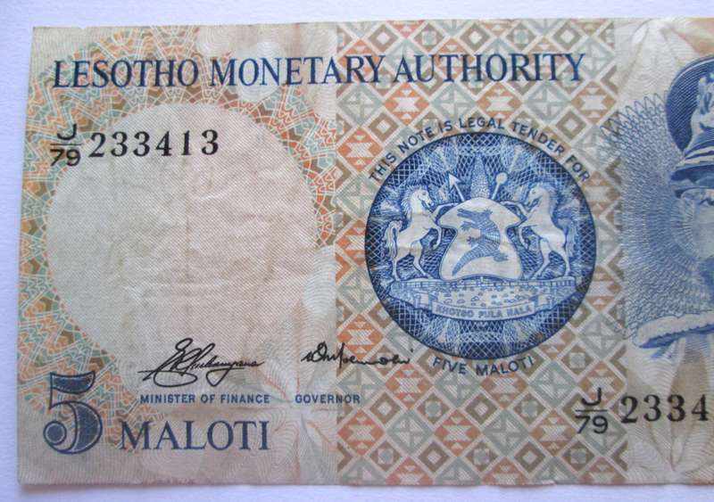Lesotho 5 Maloti Nr J79 233413