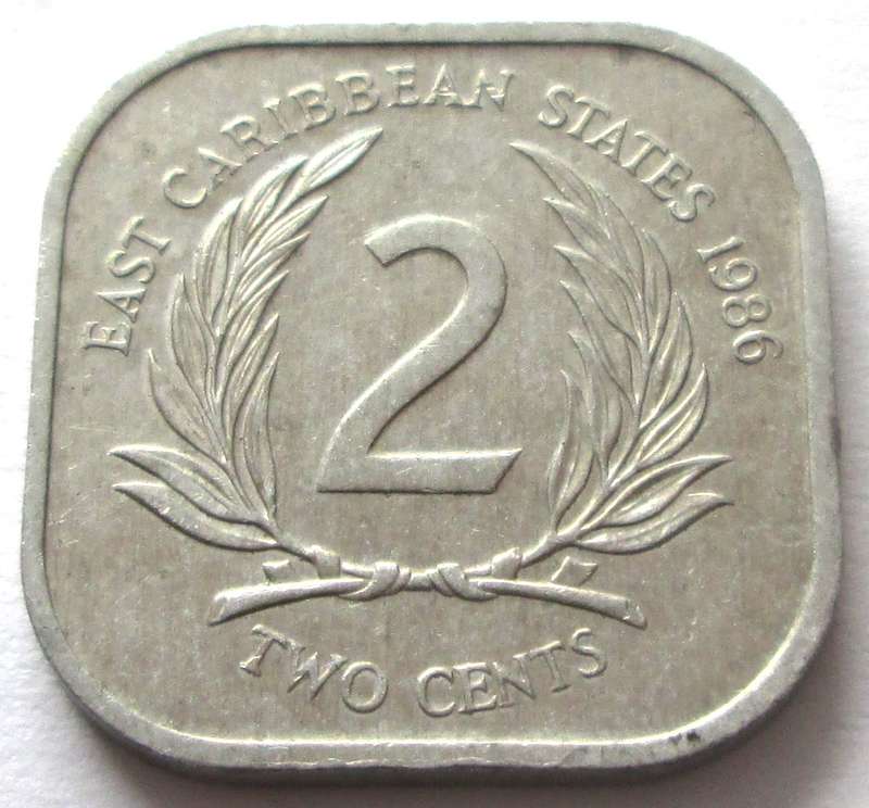 1986 Eastern Caribbean States 2 Cents