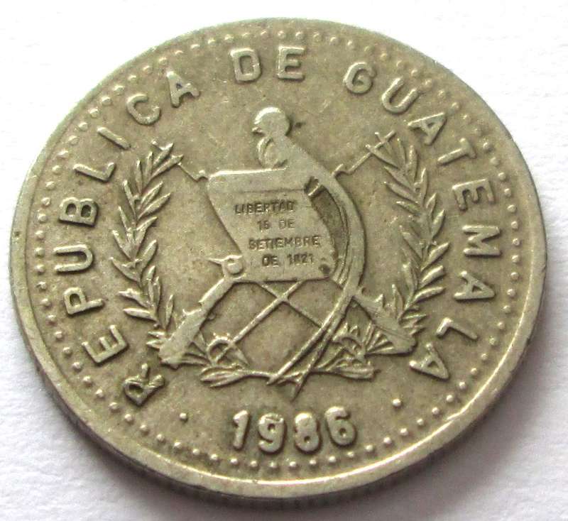 1986 Guatemala 5 Centavos