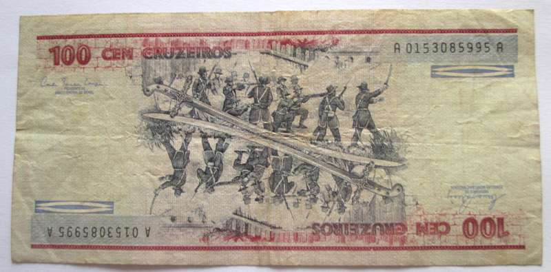 1981 - 1984 Brasil 100 Cruzeiros Nr A0153085995A
