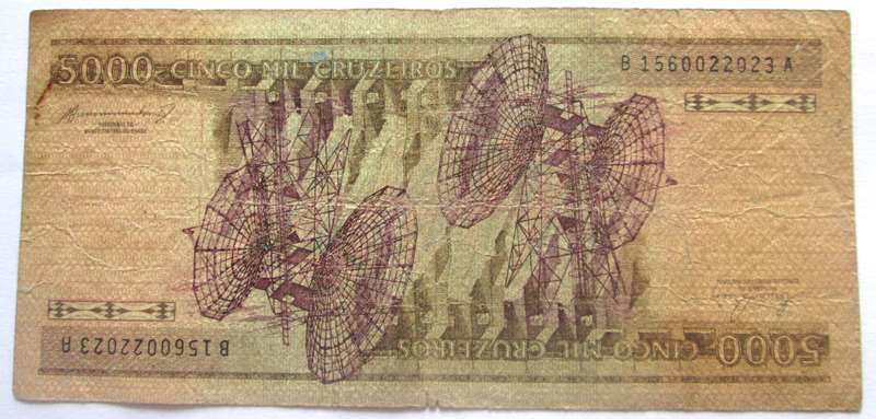 1981 - 1985 Brasil 5000 Cruzeiros Nr B1560022023A