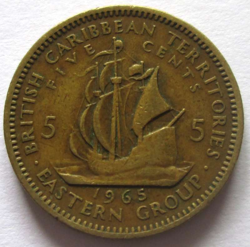1965 Eastern Caribbean States 5 Cents