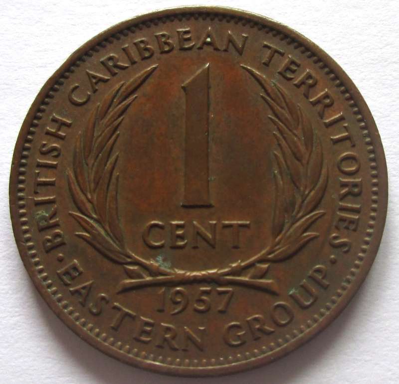 1957 Eastern Caribbean States 1 Cent