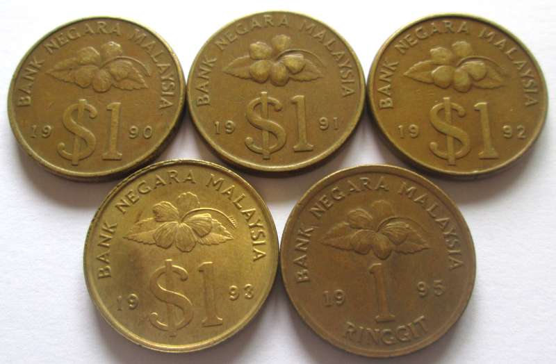 1 Dollar Negara Malaysia 1990 - 1993 + 1995