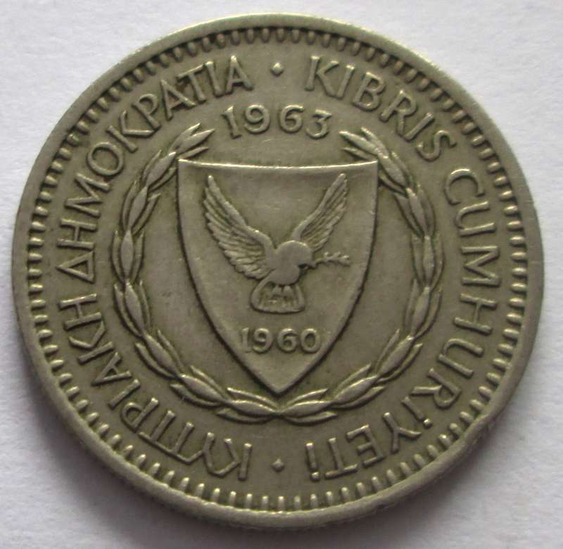 1963 Cyprus 25 Mils