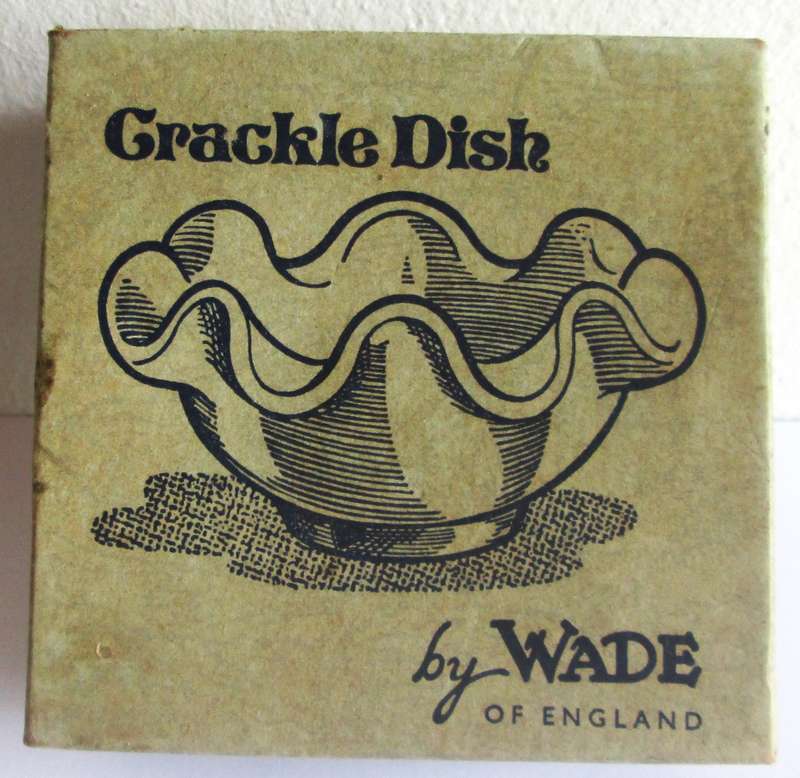 1970 Crackle Dish Wade Porcelain / Boxed