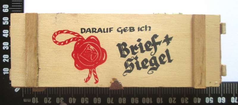 Breif Siegel Darauf Gebe ich - Envelope Sealer with Seal in a Wooden Case