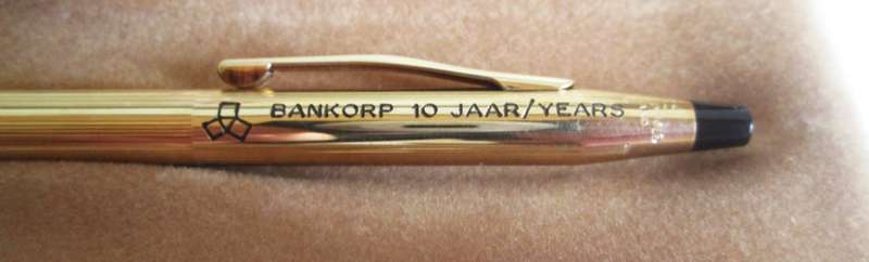 Cross Pen Made in Ireland Bankcorp for 10 Years Service in Original Case