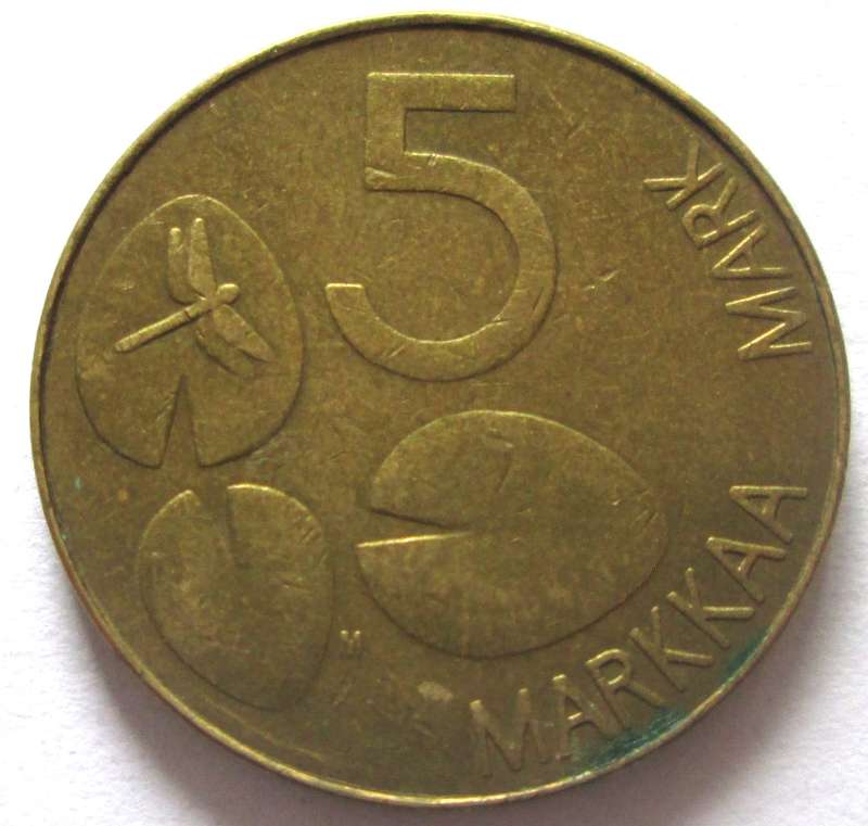 1993 Finland 5 Markkaa