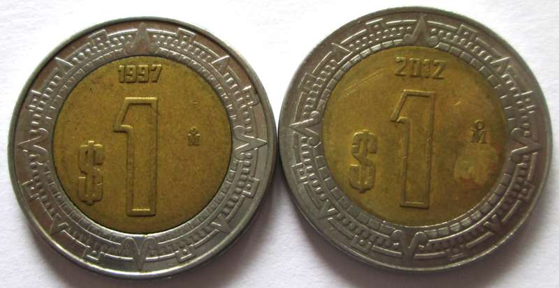 1 Peso Mexico 1997 + 2002