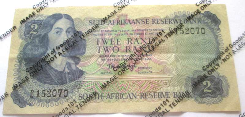 Two Rand Republic of South Africa Serial Nr D6 152070