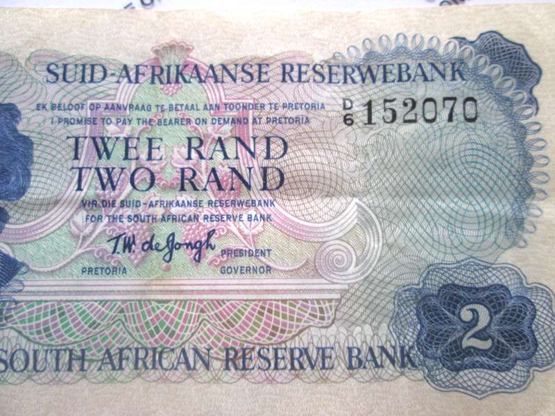 Two Rand Republic of South Africa Serial Nr D6 152070