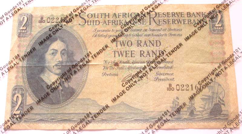 Two Rand Republic of South Africa Serial Nr B180 022166