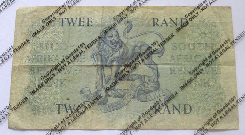 Two Rand Republic of South Africa Serial Nr B180 022166