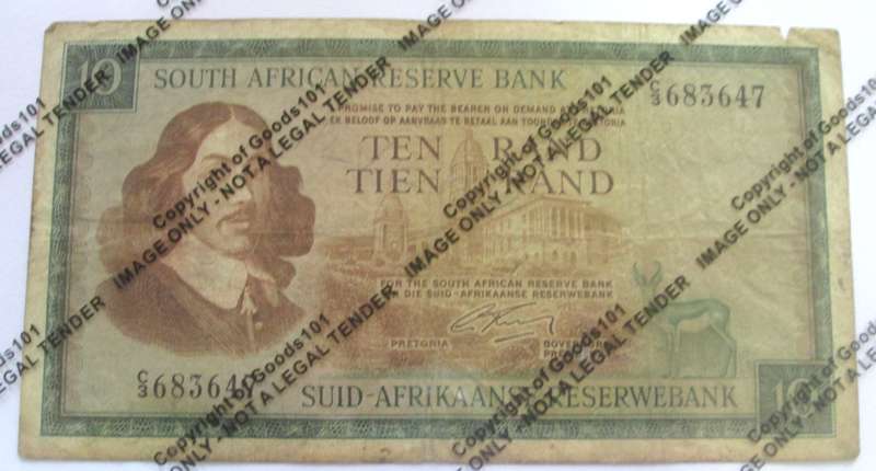 Ten Rand Republic of South Africa Serial Nr C3 683647