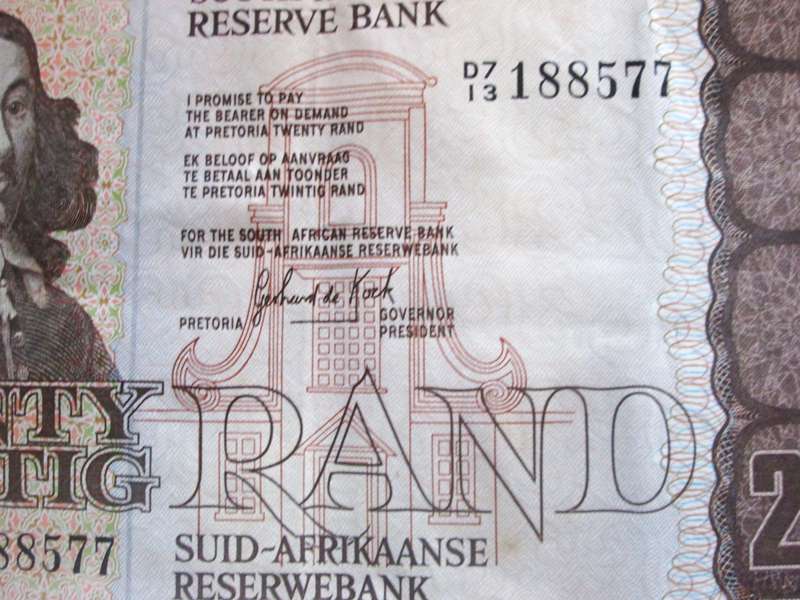 Twenty Rand Republic of South Africa Serial Nr D713 188577