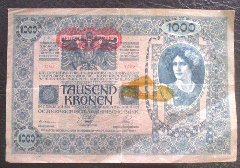 1000 Kronen German Austria Series 1262