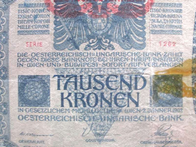 1000 Kronen German Austria Series 1262