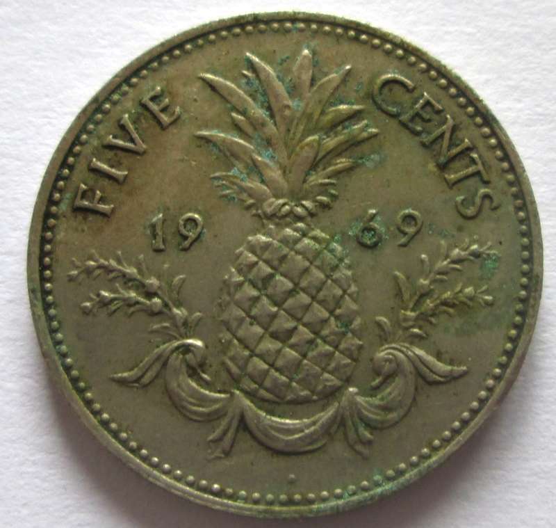 1969 Bahamas 5 Cents