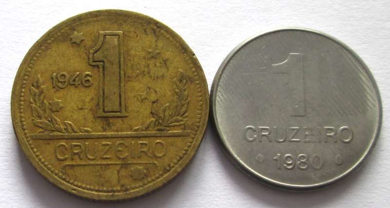1 Cruzeiros Brasil 1946 + 1980