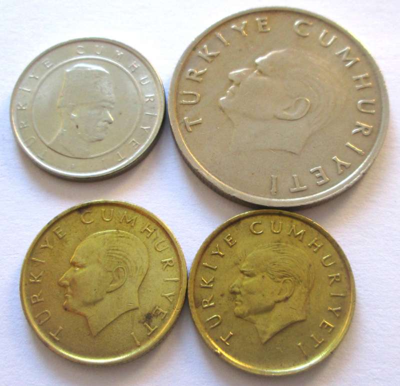 100 Lira Turkey 1983 + 1988 + 1990 + 2002