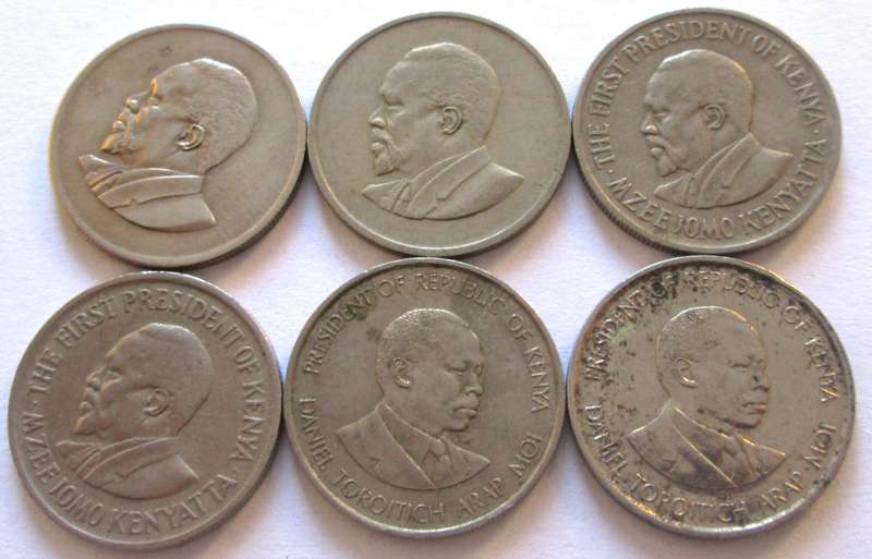 50 Cents Kenya 1967 + 1968 + 1973 + 1978 + 1980 + 1989