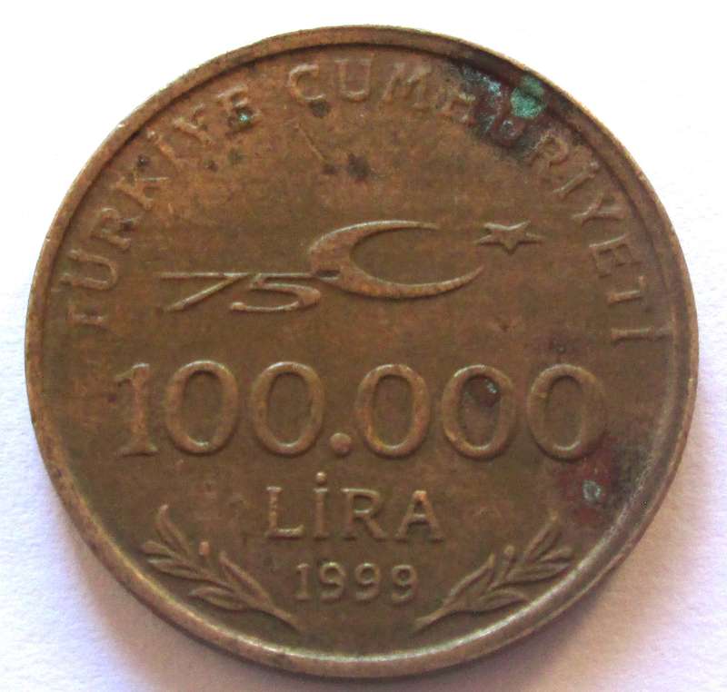 1999 Turkey 100 000 Lira