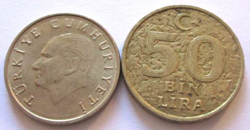 50 Lira Turkey 1988 + 1998