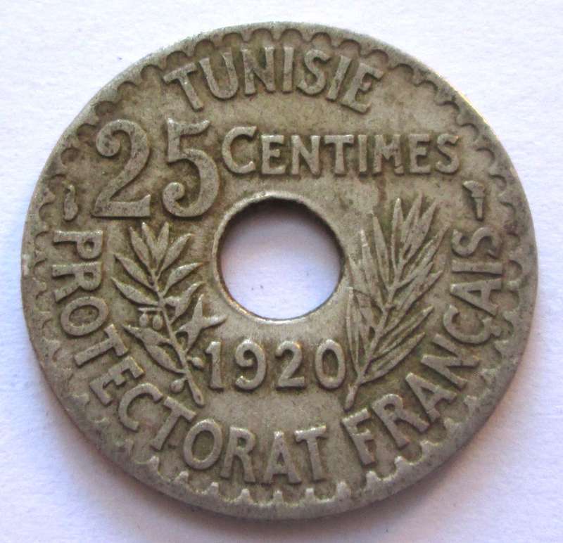 1920 Tunisia 25 Centimes