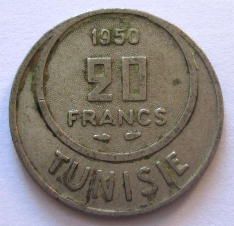 1950 Tunisia 20 Francs