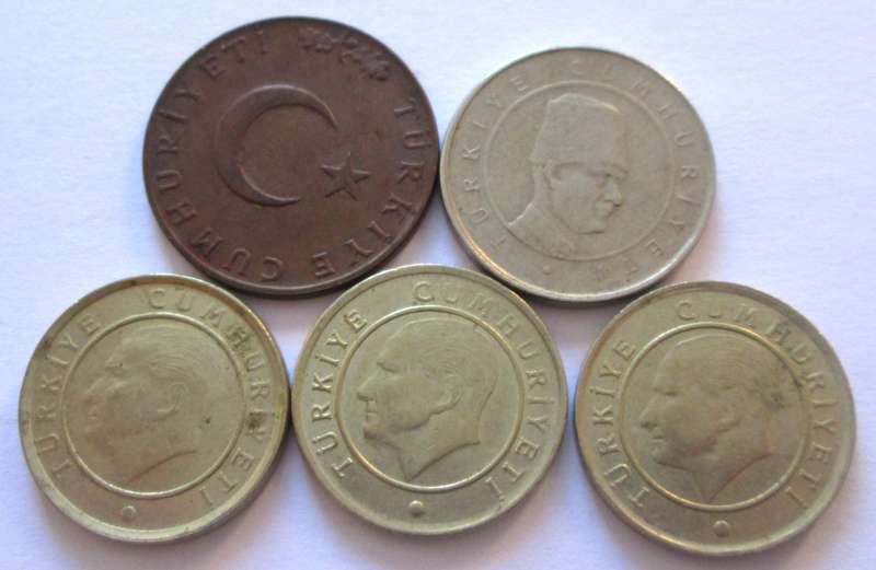 10 Kurus Turkey 1969 + 2005 + 2009 + 2010 + 2015