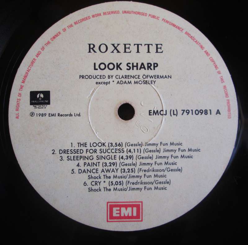 1989 Roxette Look Sharp EMCJ (L) 7910981