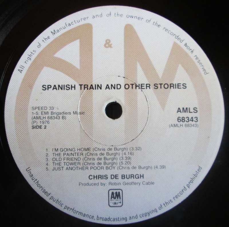 1976 Chris de Burgh Spanish Train AMLS 68343