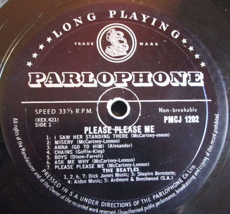 1963 The Beetles Please Please Me PMCJ 1202