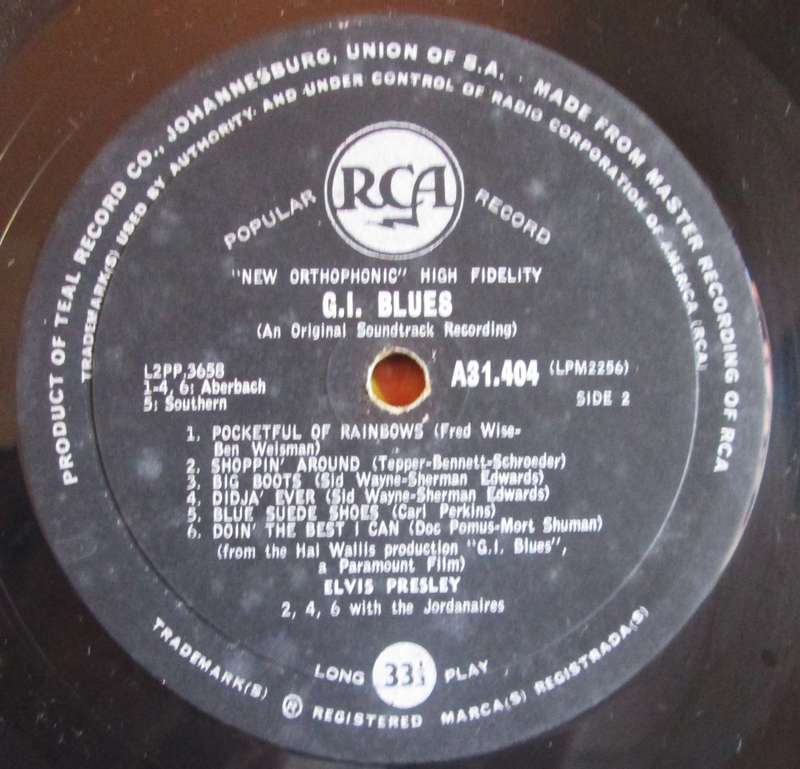 1960 Elvis G I Blues LPM2256