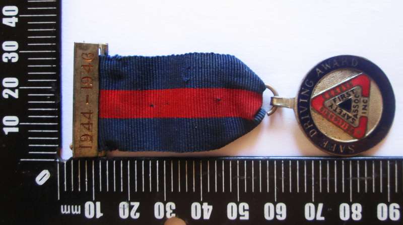 1944 - 1946 Safe Driving Award TD 929