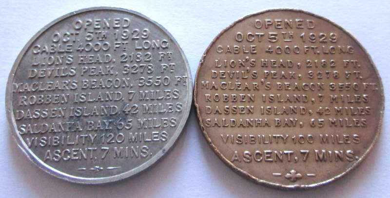 Table Mountain Souvenir Tokens