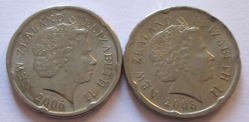 20 Cents New Zealand 2006 + 2008