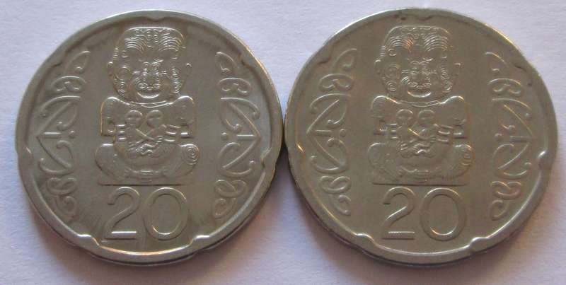 20 Cents New Zealand 2006 + 2008