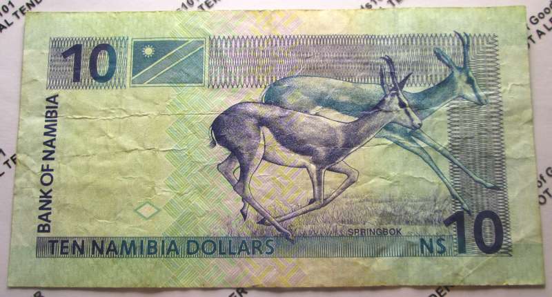 Ten Dollars Namibia Serial Nr A37438014