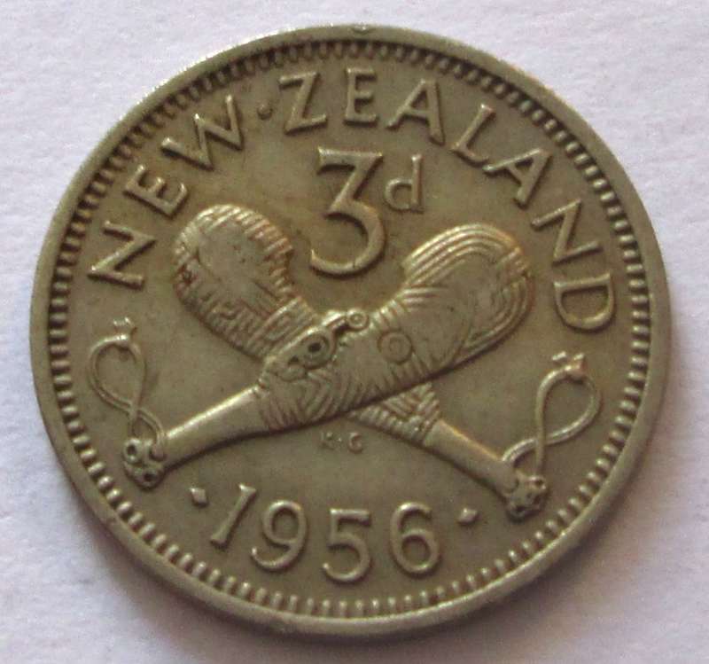 1956 New Zealand 3 Pence