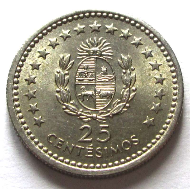 1960 Uruguay 25 Centesimos
